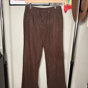 J. Crew Brown Linen/Cotton Pant